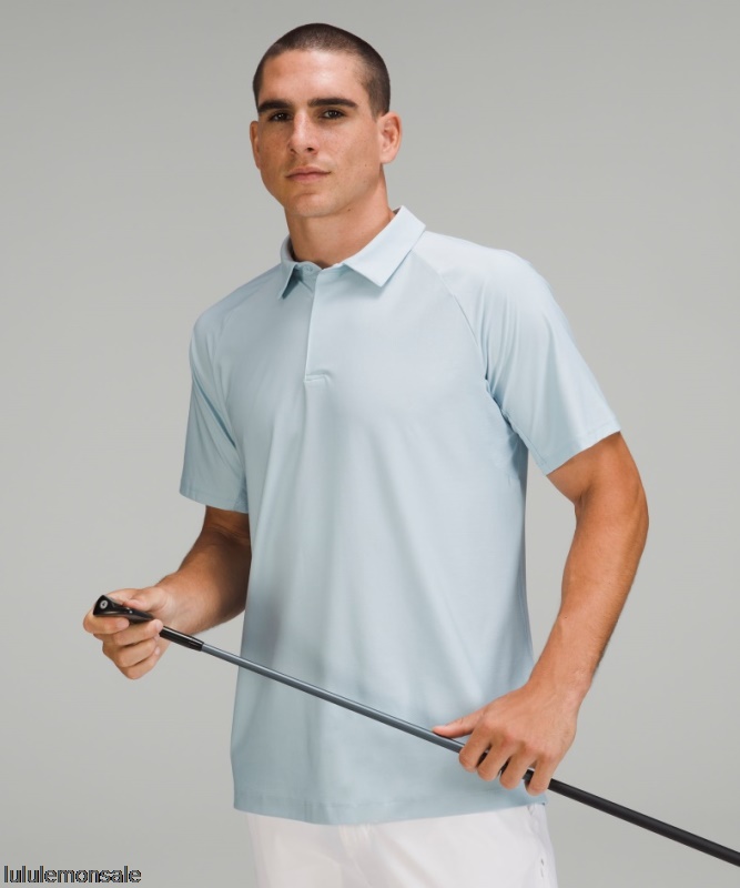 Lululemon Verkauf DELULU746 | Cirrus Blue Stretch Golf Poloshirt